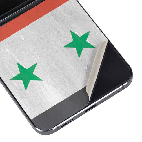 Syria Flag Distressed Galaxy Z Flip5 5G Skin